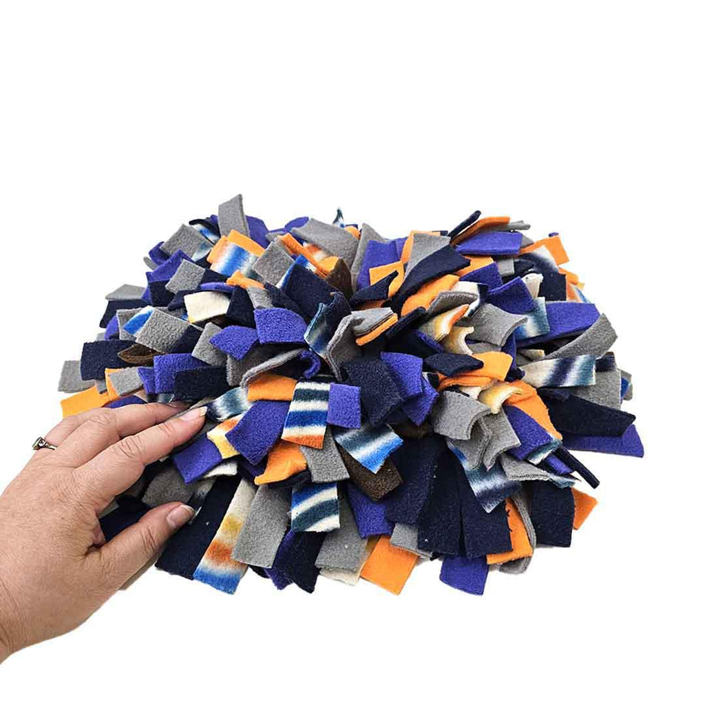 Pet Toy - 9x6 - Tiny Confetti Snuffle Mat (Navy Purple Gray) by Superb Snuffles