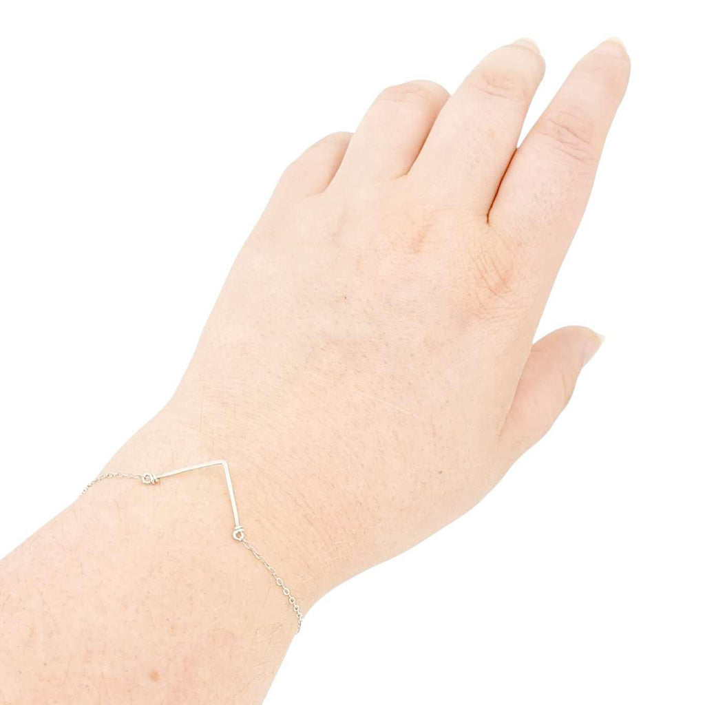 Bracelet - Chevron (Sterling Silver) by Foamy Wader