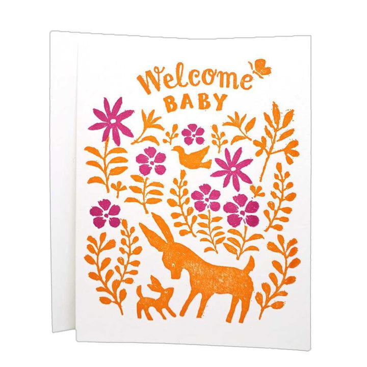 Card - Baby - Otomi Animals Welcome Baby by Ilee Papergoods