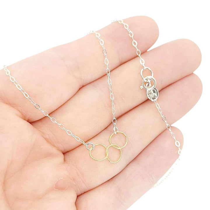 Necklace - Mixed Trio (14k Yellow Gold Fill, Sterling Silver) by Foamy Wader