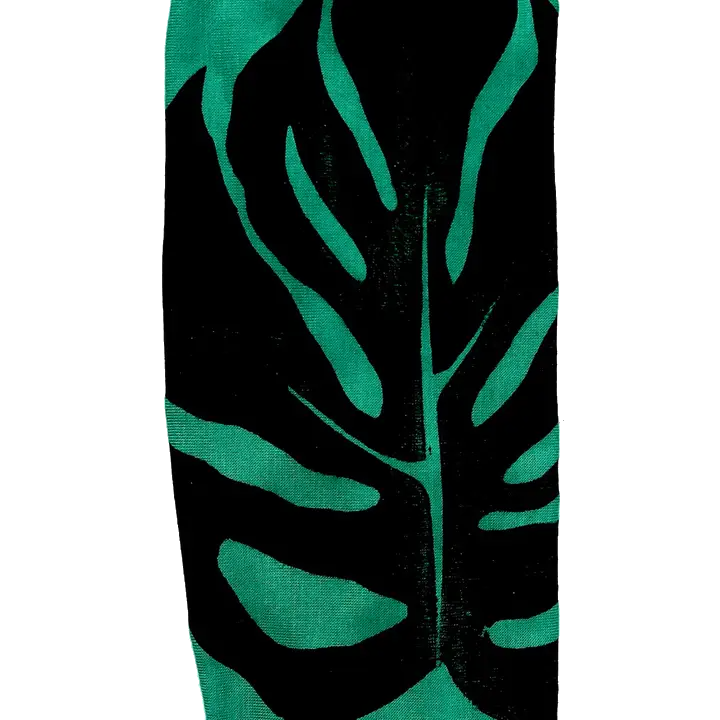 Headbands - Monstera Leaf on Emerald Green (Black Ink) by Windsparrow Studio