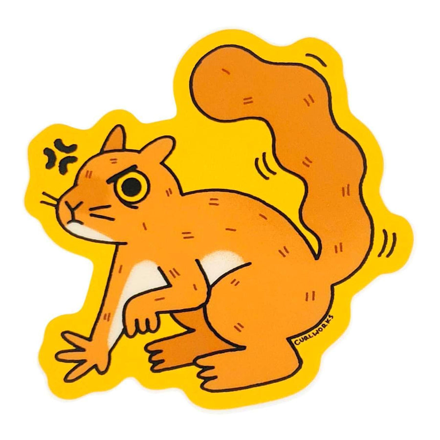 Sticker - Angry Squirrel by Curlworks, image 1 of 2