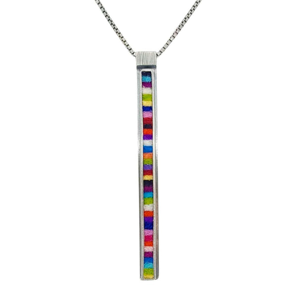 Necklace - Long Rectangle (Multicolor) by Michele A. Friedman