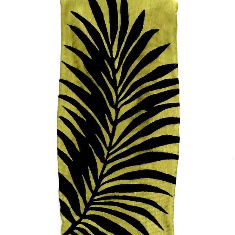 Headbands - Palm Leaf on Chartreuse Green by Windsparrow Studio