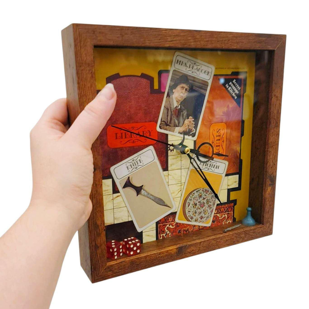 Clock - Vintage Game Board (Murder Mystery) by Crafty Earth Monkey