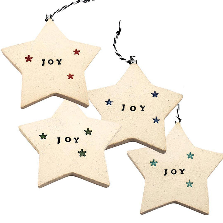 Ornaments* - JOY Star with Stars (Assorted Colors) by Tasha McKelvey