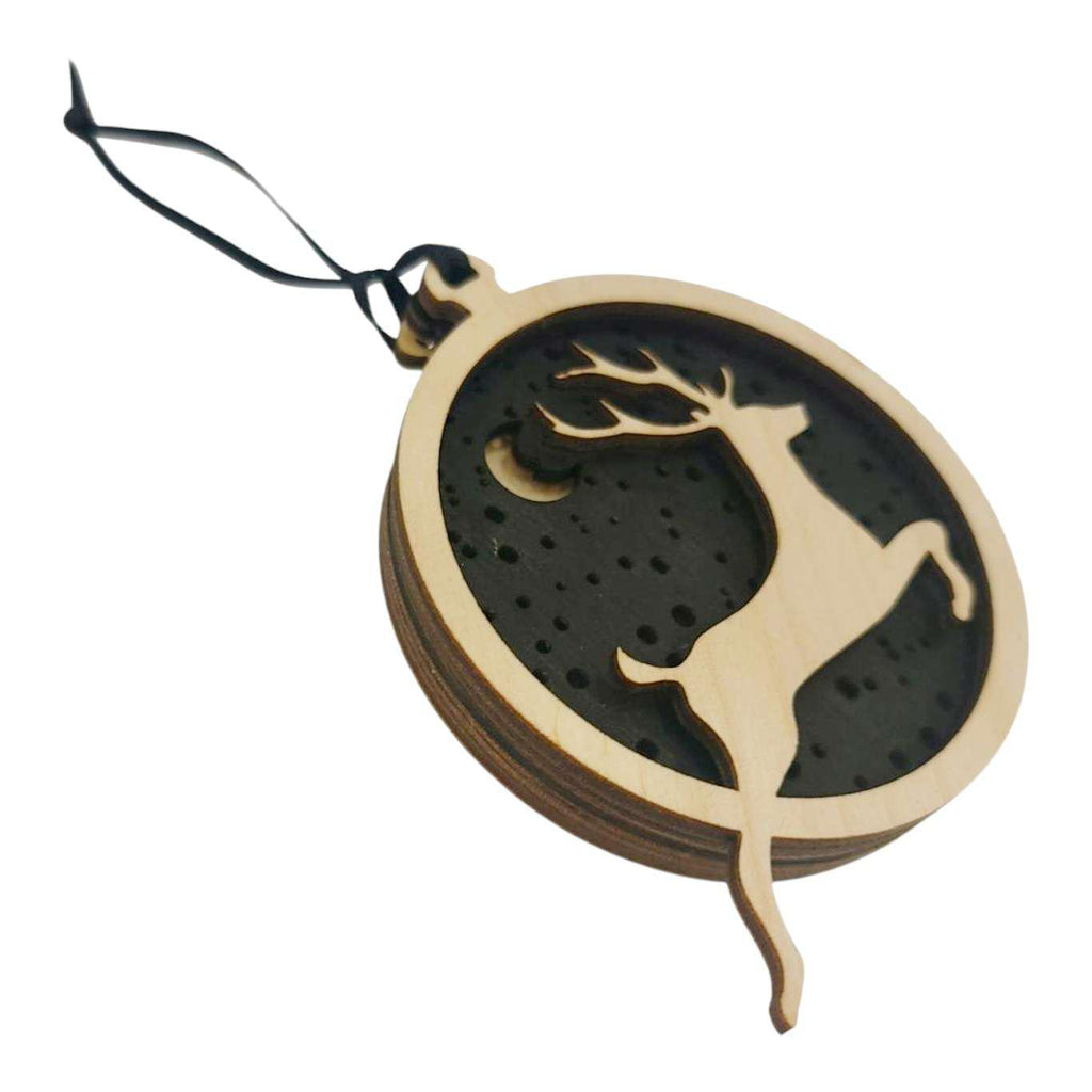 Ornament - Light Up Wood (Deer) by Squirrel Tacos Papercuts