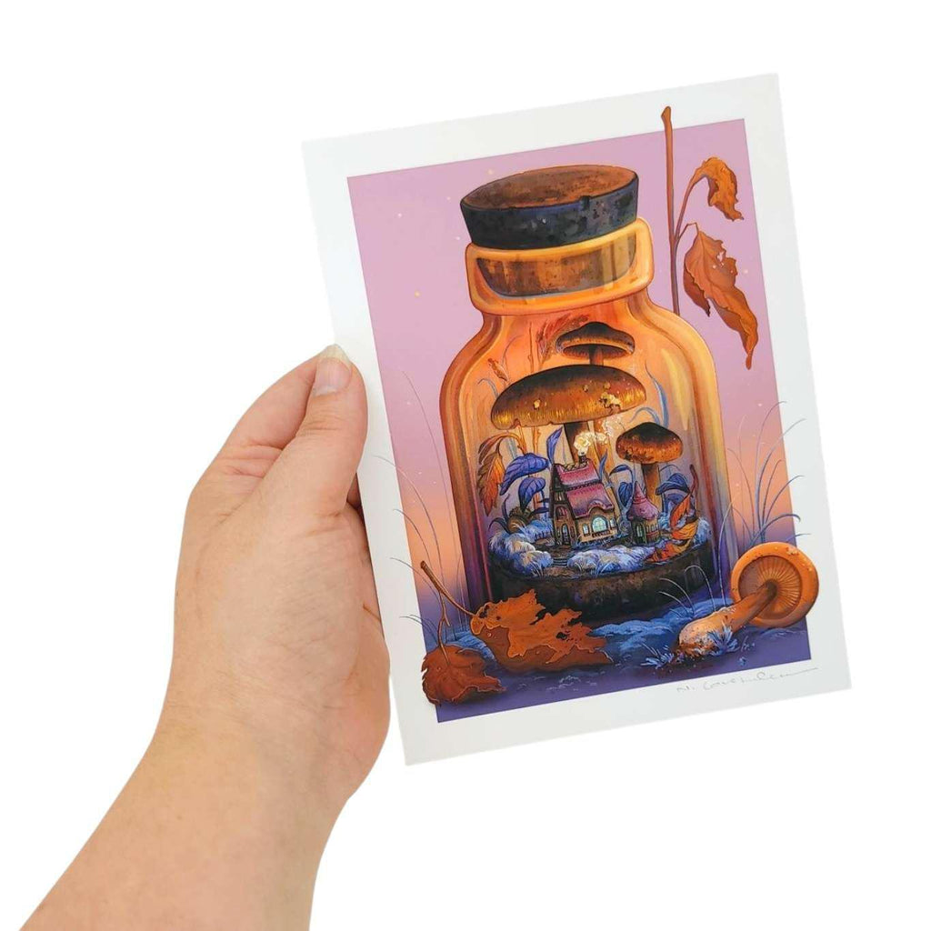 Art Print - 6x8in - Autumn Terrarium by Nimasprout