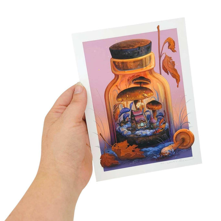 Art Print - 6x8in - Autumn Terrarium by Nimasprout