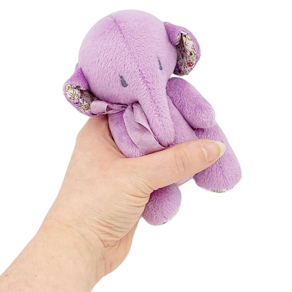 Plush - Lilac Pink Elephant with Flowers and Bow by Frank and Bubby