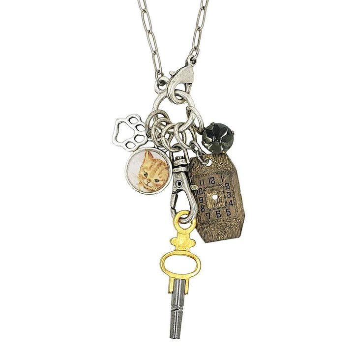 Necklace - ReCollect (Nine Lives for Puff) by Christine Stoll | Altered Relics