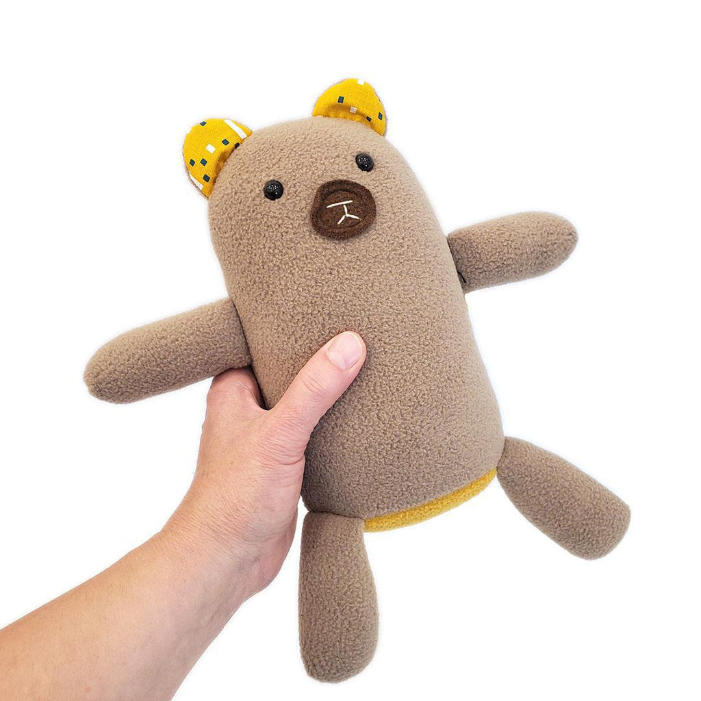 Plush - Light Brown Bear (Yellow Ears) by Mr. Sogs