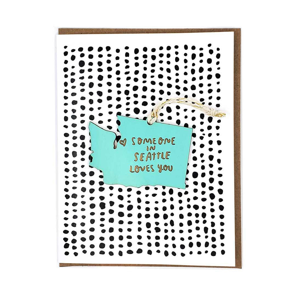 Ornament Card - Someone in Seattle Loves You (Assorted Colors) by SnowMade