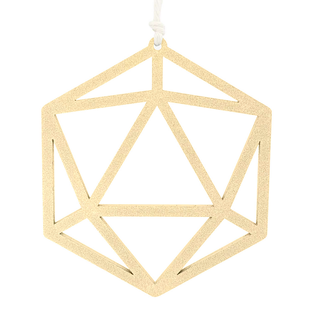 Ornament - D20 Gold by 6 by 6 Arts