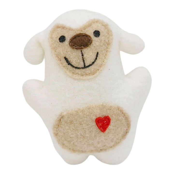 Ornament - Mini Plush (Lamb) by The Happy Groundhog Studio