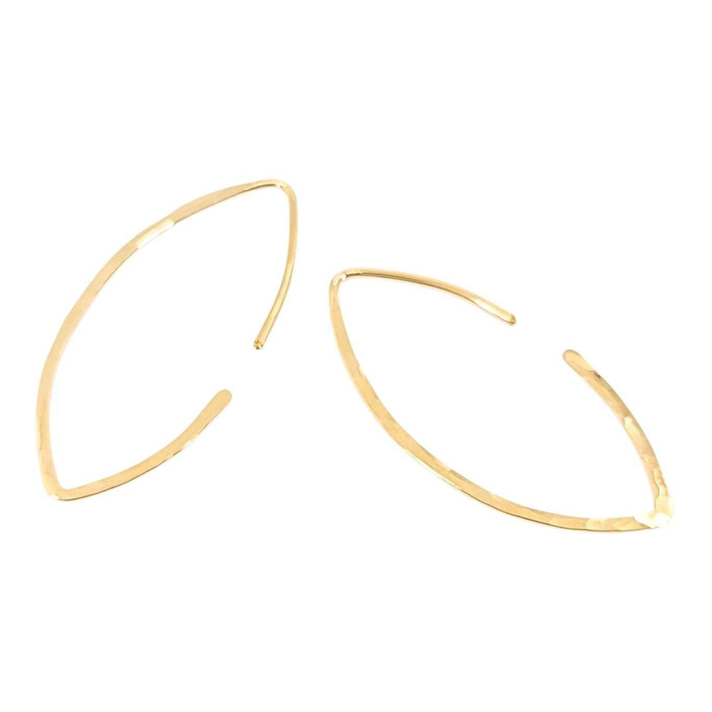 Earrings - Marquise Hoops (14k Gold Fill) by Foamy Wader