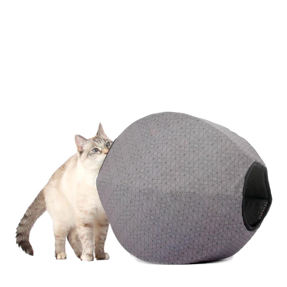 Regular The Cat Ball - Gray Black Geo Web (Gray with Black Lining) by The Cat Ball