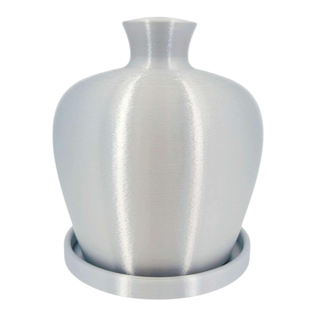 Thumb Pot - Smooth Water Bell with Drip Tray (Silver) by Rosebud Homegoods