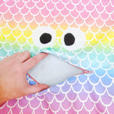Bag - Chomper Buddy Drawstring (Mermaid Scales Aqua) by Peek A Boo Plush, image 4 of 5