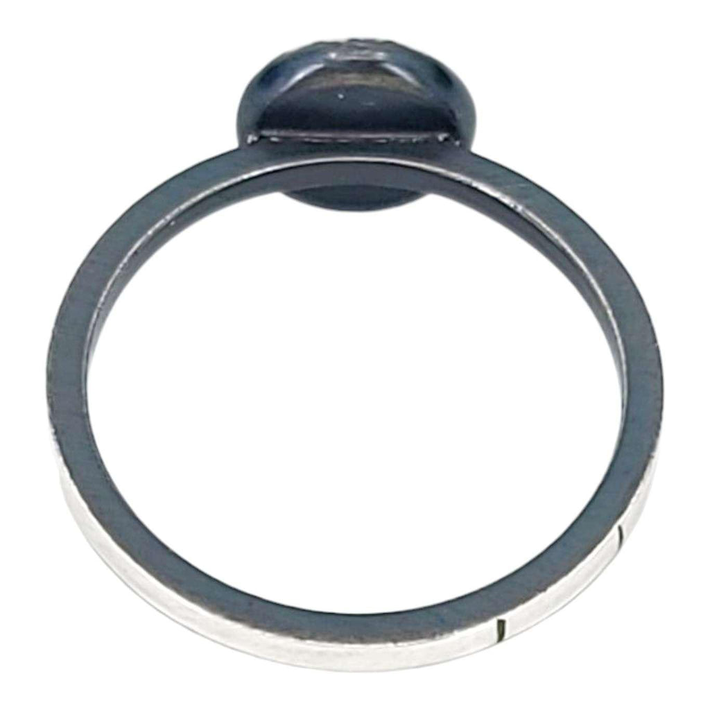 Ring - Size 8 - 8mm Pave Diamond Notched Band (Sterling Silver, Diamond) by 314 Studio