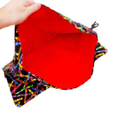 Bag - Chomper Buddy Drawstring (Crayons Red) by Peek A Boo Plush, image 2 of 5