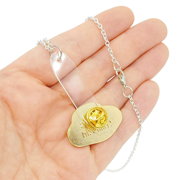 Necklace - Long Enamel Pin Necklace Converter on 16in or 18in Chain by Pop Pastel