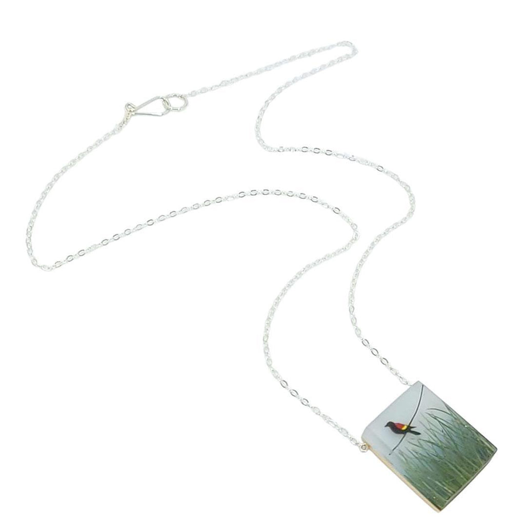 Necklace - Red Winged Blackbird Painted by Fernworks