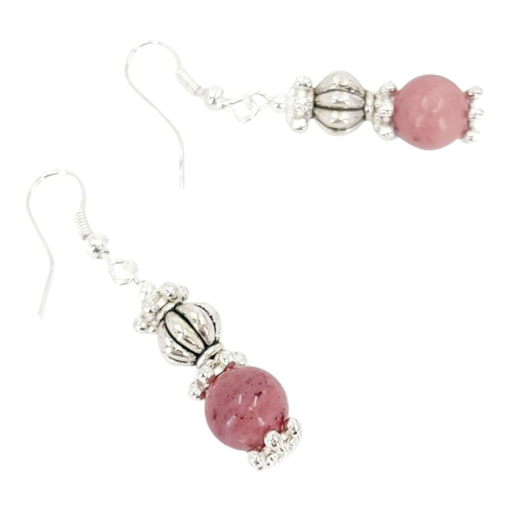 Earrings - Rhodonite Drops by Tiny Aloha