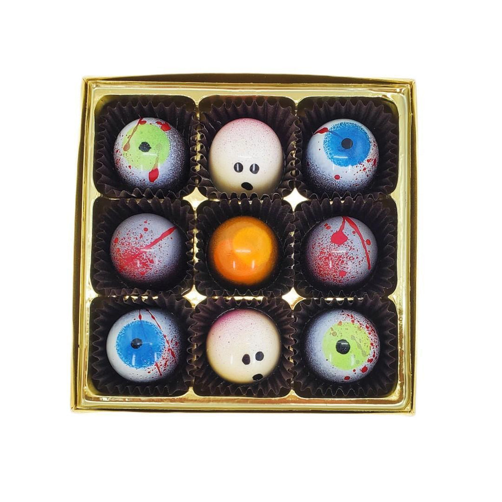 Chocolate Bonbons - 9 Piece Halloween Assortment by Dolcetta Artisan Sweets