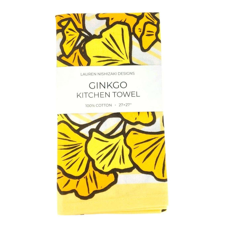 Tea Towel - Ginkgo by Lauren Nishizaki, image 1 of 3