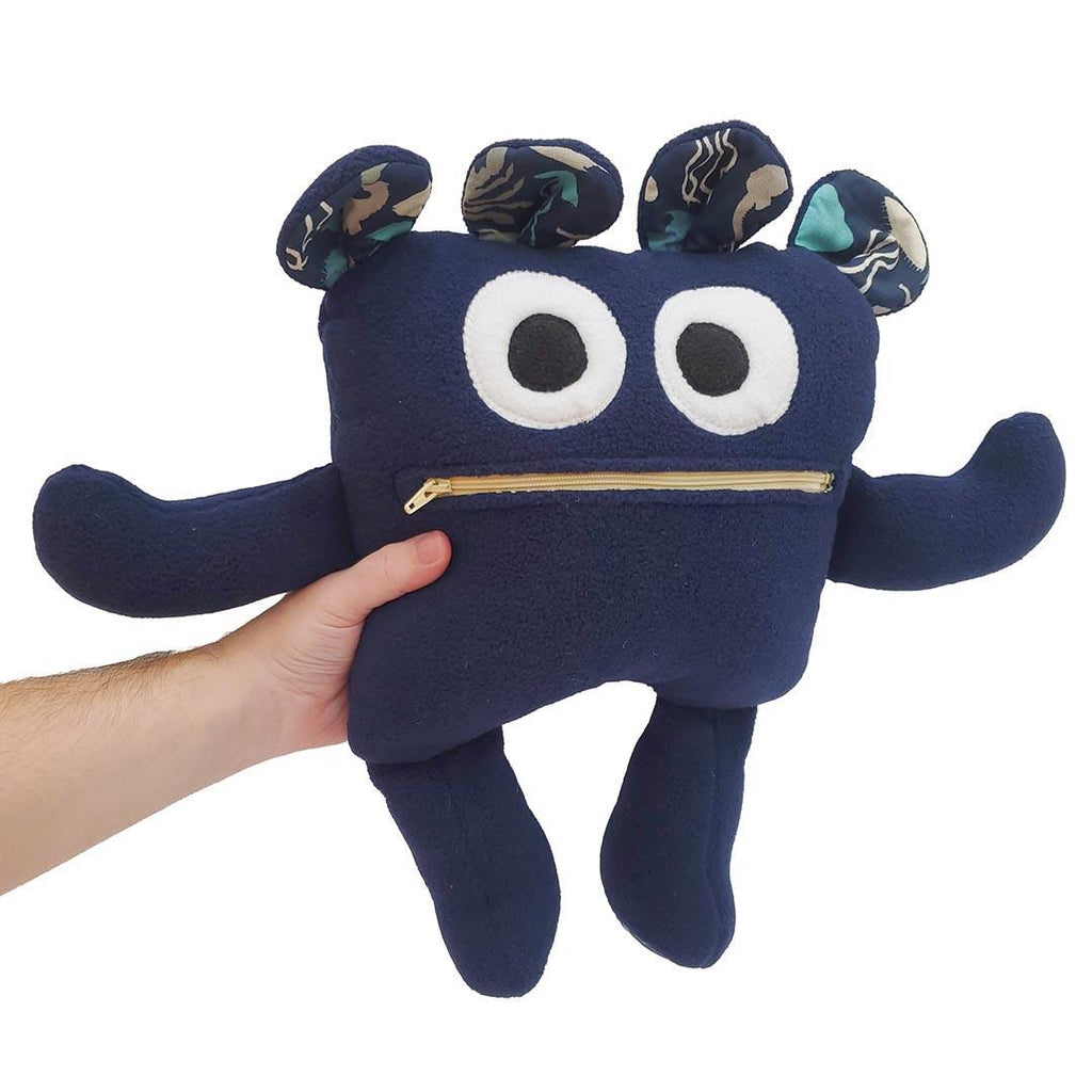 Plush - 14in - Large Chomper Buddy (Navy Sea Creatures) by Peek A Boo Plush