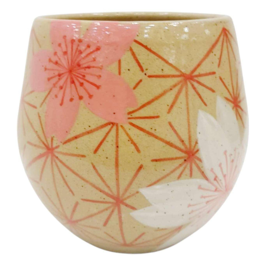 Vase - Sakura and Asanoha (OOAK) by Jennifer Fujimoto