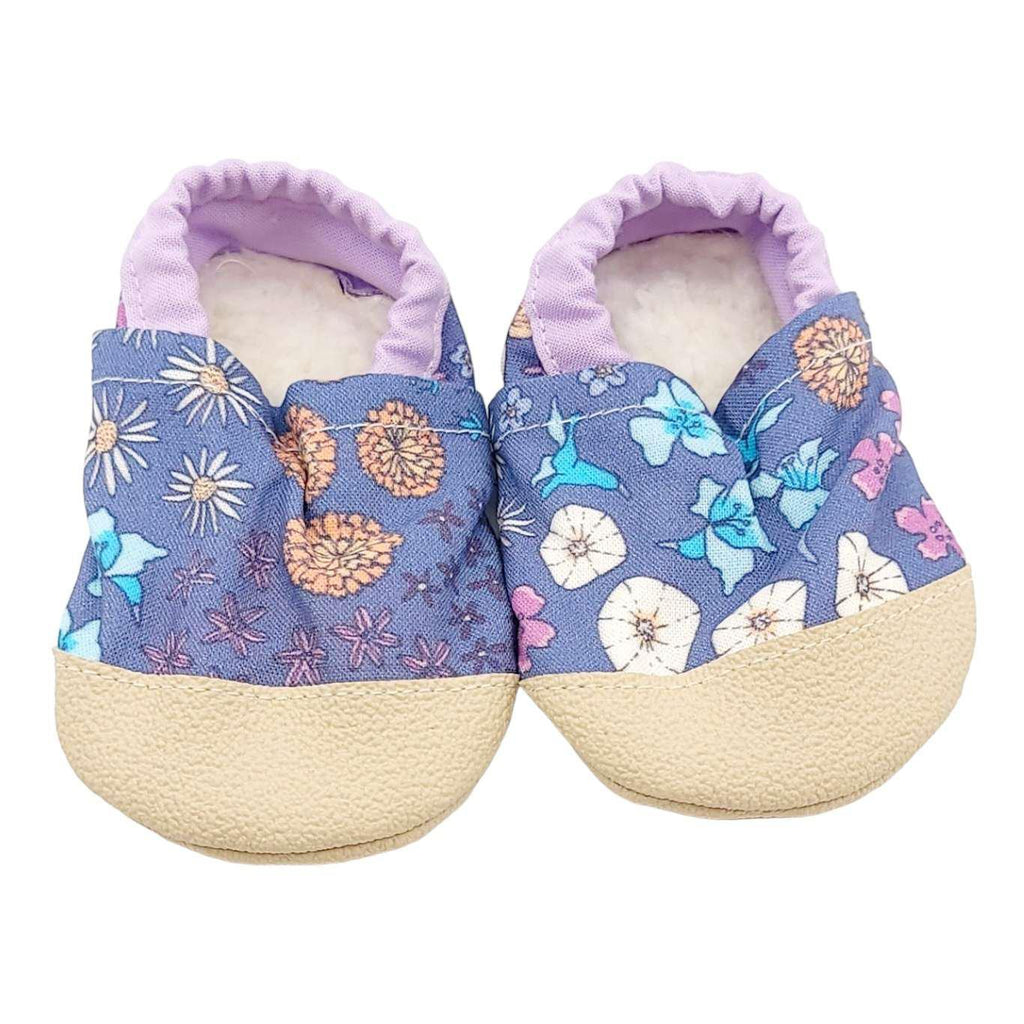 Baby Shoes - Periwinkle Fields (0-6mo or 6-12mo) by This Brave Journey