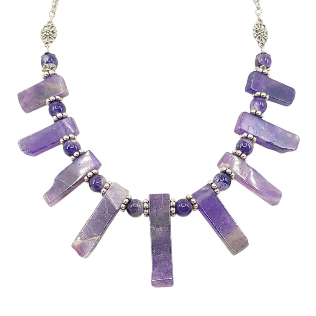 Necklace - Graduated Slabs (Amethyst) by Tiny Aloha