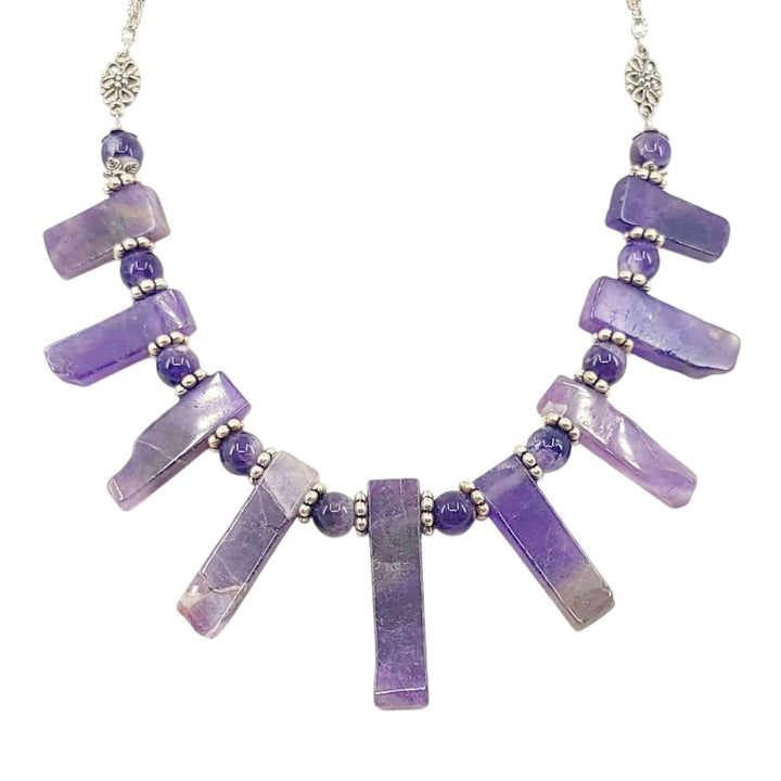 Necklace - Graduated Slabs (Amethyst) by Tiny Aloha