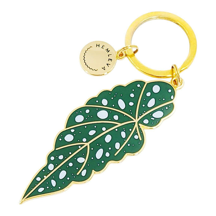 Keychain - Begonia Maculata Leaf by Hemleva