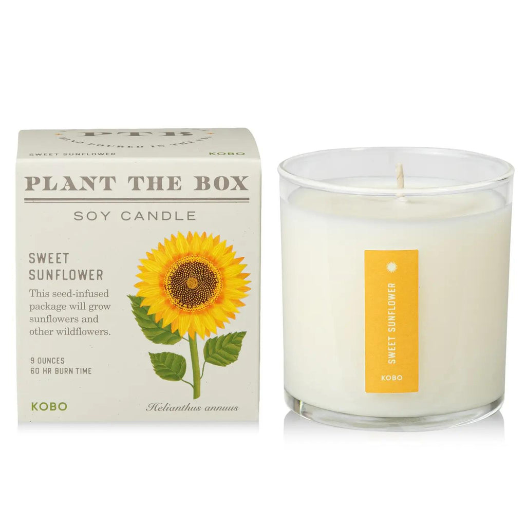 Candle - Sweet Sunflower with Plantable Box by KOBO