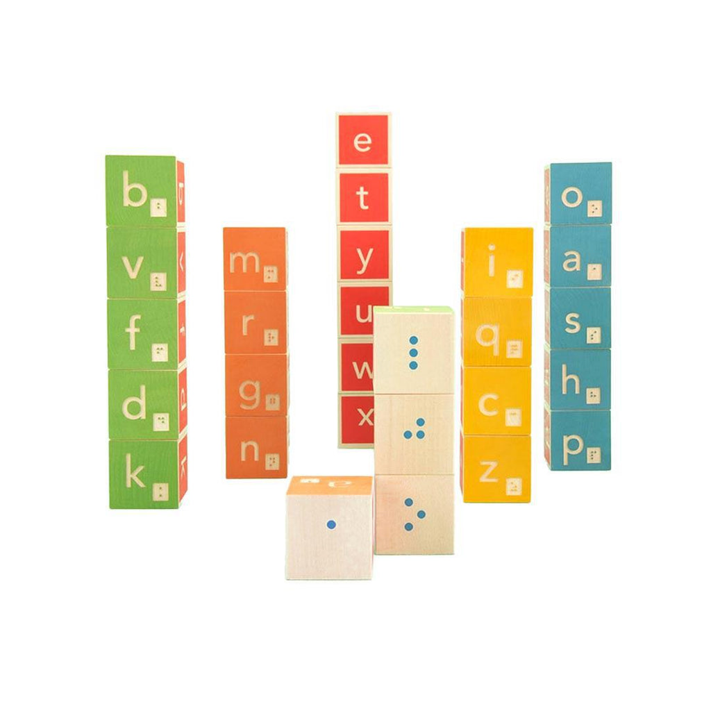 Blocks - Braille Letters (Set of 28) by Uncle Goose