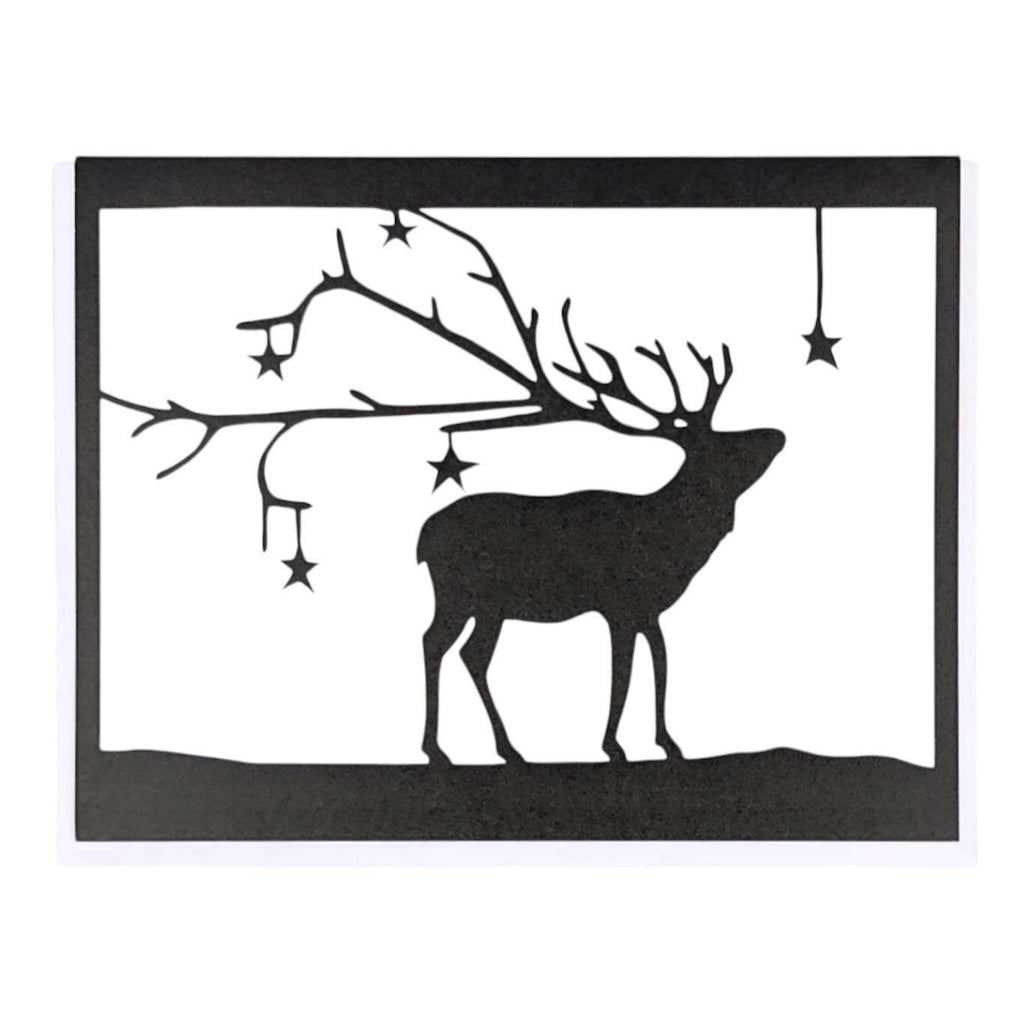 Card - Holiday - Starry Deer by Squirrel Tacos Papercuts