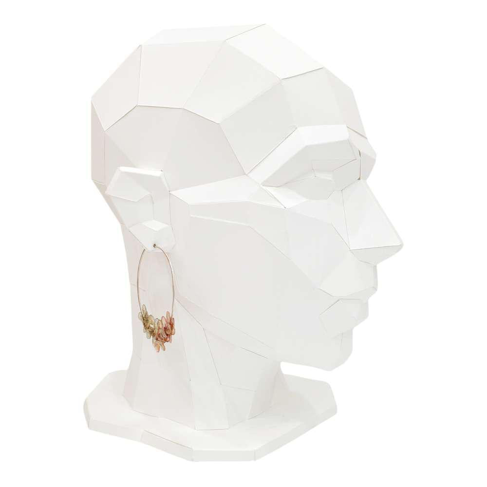 Earrings - Medium Cherry Blossom Silver Hoops (Assorted Colors) by Verso