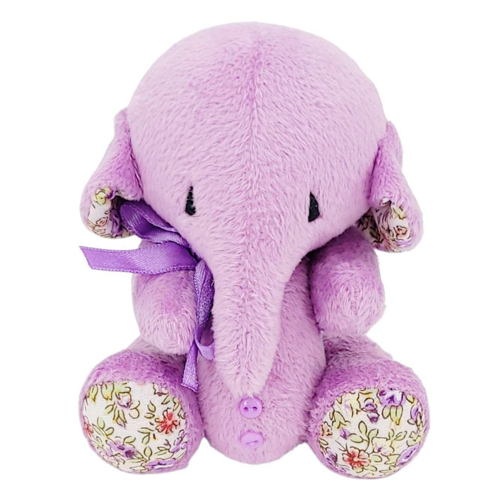 Plush - Lilac Elephant with Garden Floral and Bow by Frank and Bubby