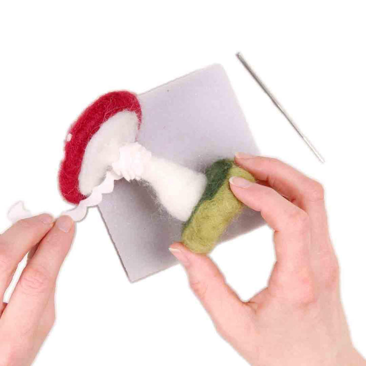 DIY Kit - Needle Felting - Red Toadstool Mushrooms by Benzie Design