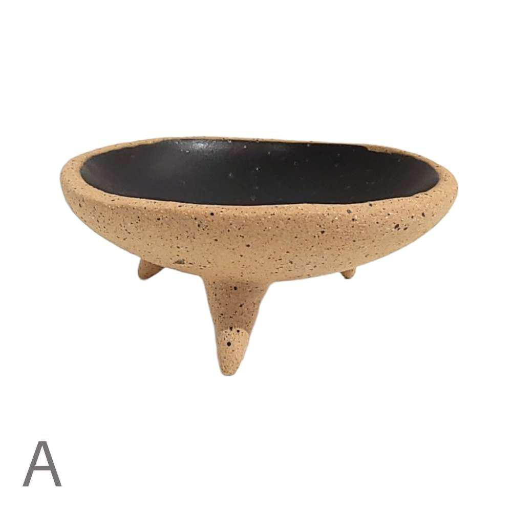Trinket Dish – Tripod in Black and Speckled by Korai Goods