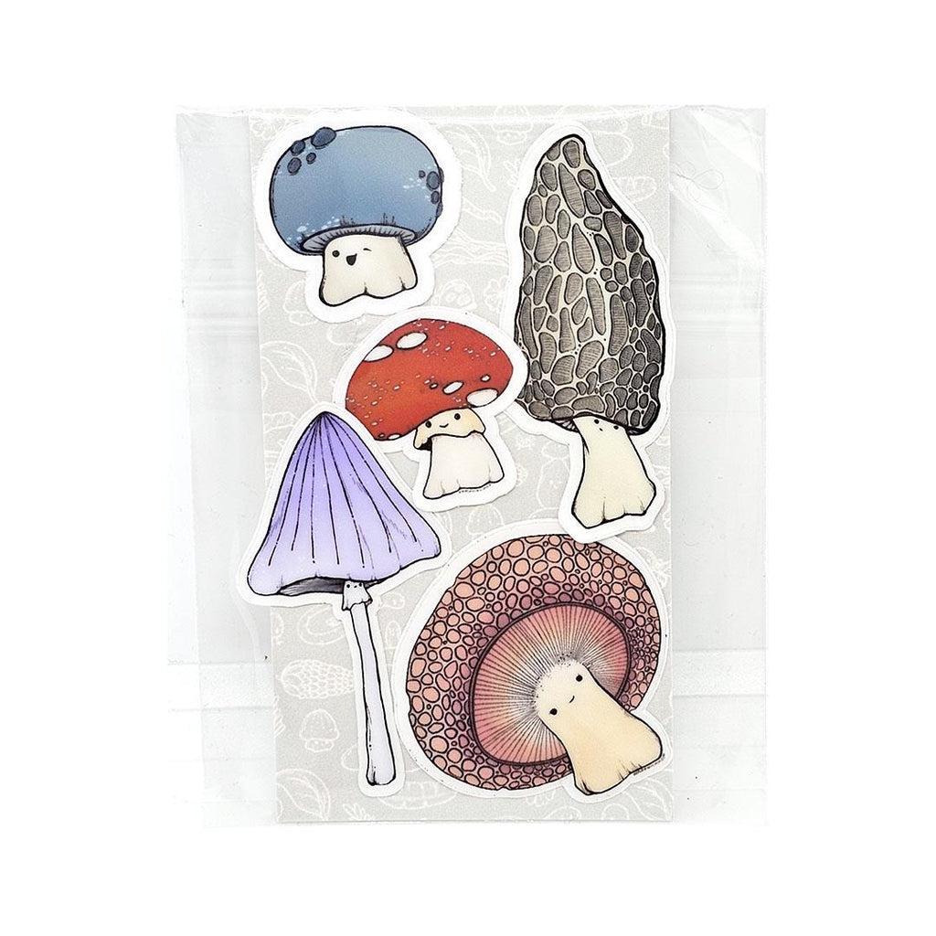 Tiny Stickers - Set of 5 - Mushroom Friends (Assorted) by World of Whimm