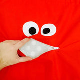 Bag - Chomper Buddy Drawstring (Red BW Polka Dots) by Peek A Boo Plush, image 4 of 5
