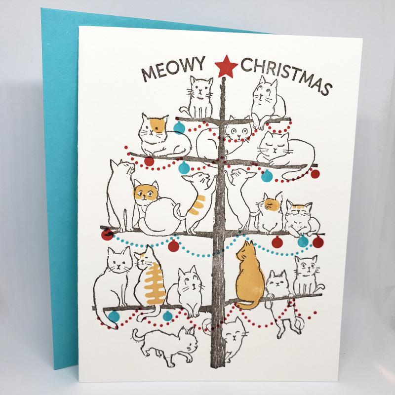 Cards Set of 6 - Holiday - Meowy Christmas by Ilee Papergoods