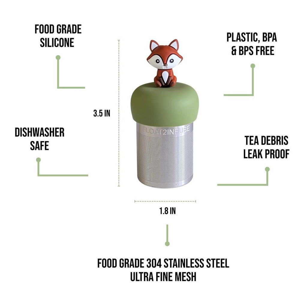 Tea Infuser - Fox (Green Base) by Float2Infuse