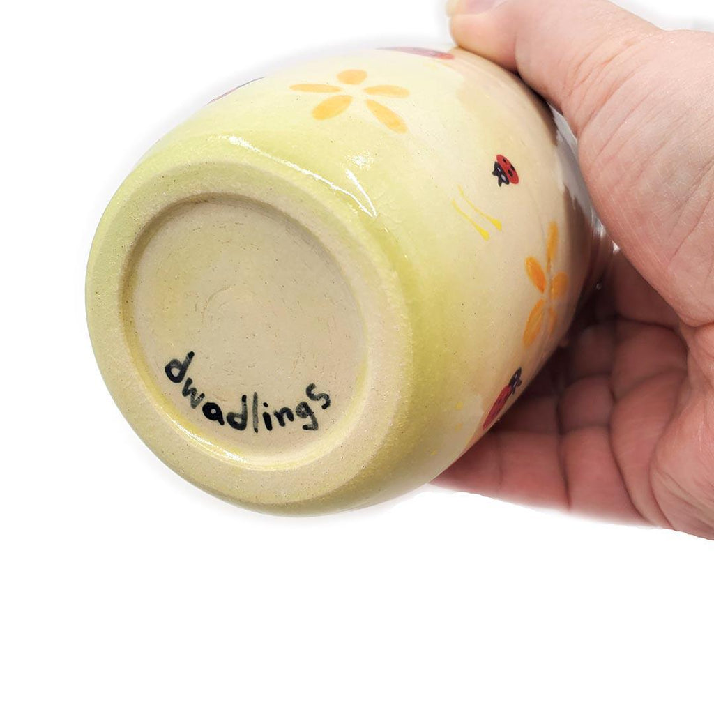 Tall Tumbler - 12 oz - Little Red Ladybugs by Dwadlings