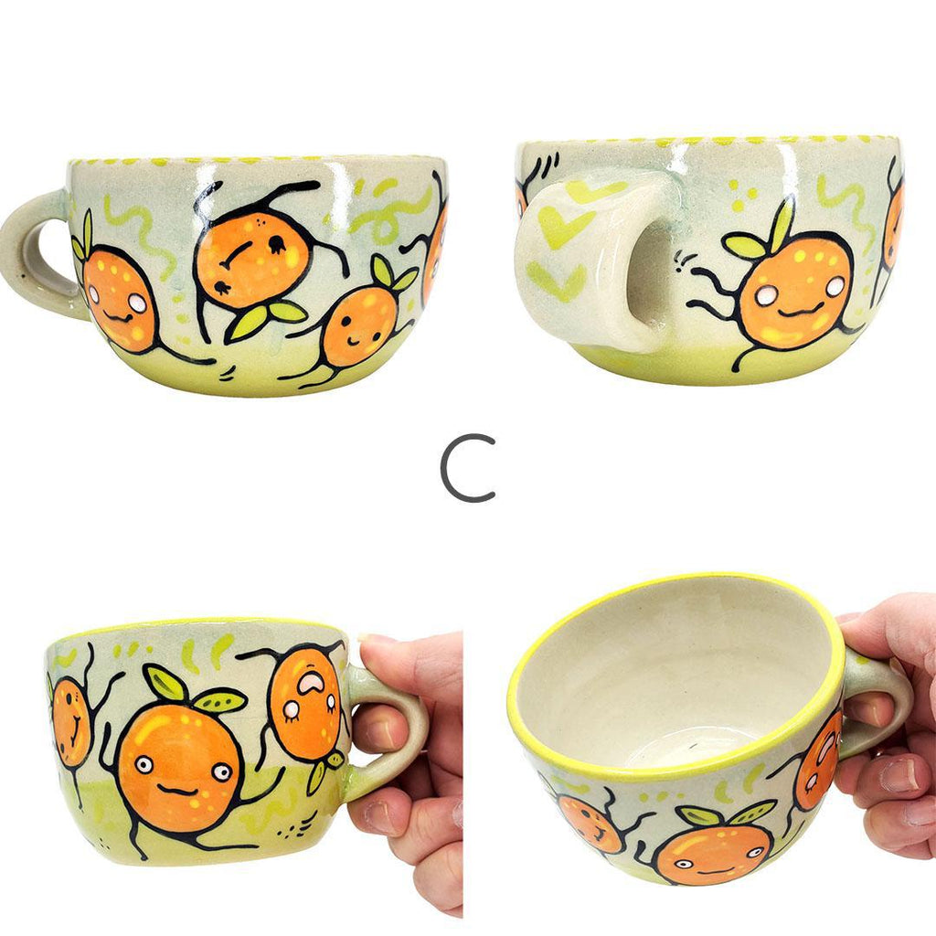 Mug - 16oz - Dancing Oranges (A - D) by Dwadlings