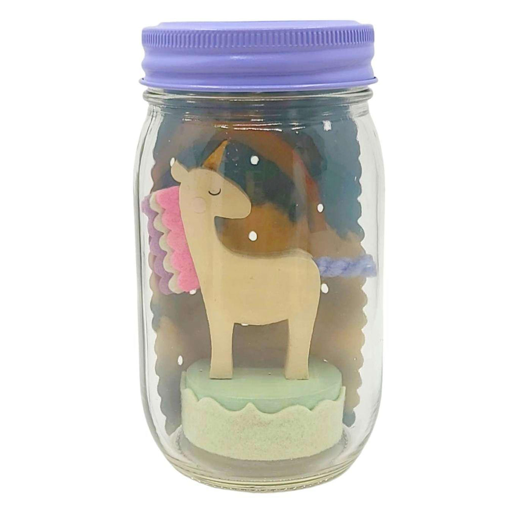 Solar Light - Mason Jar Unicorn by Tree by Kerri Lee